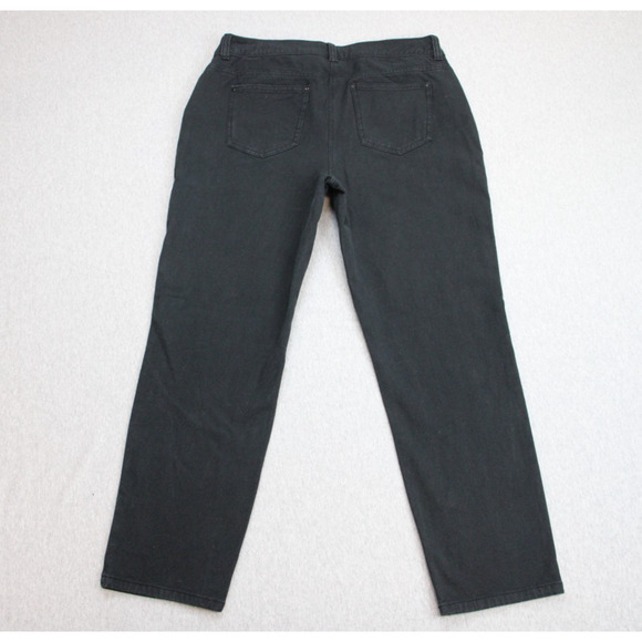 Chico's Jeans Womens Size 1 Black Stretch So Slimming Ankle Waistband High-Rise - Picture 2 of 8